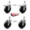 Service Caster 5 Inch Soft Rubber Wheel Swivel 1/2 Inch Stem Caster Total Lock Brake SCC, 2PK SCC-TSTTL20S514-SRS-121315-2-S-2 - alternate 2
